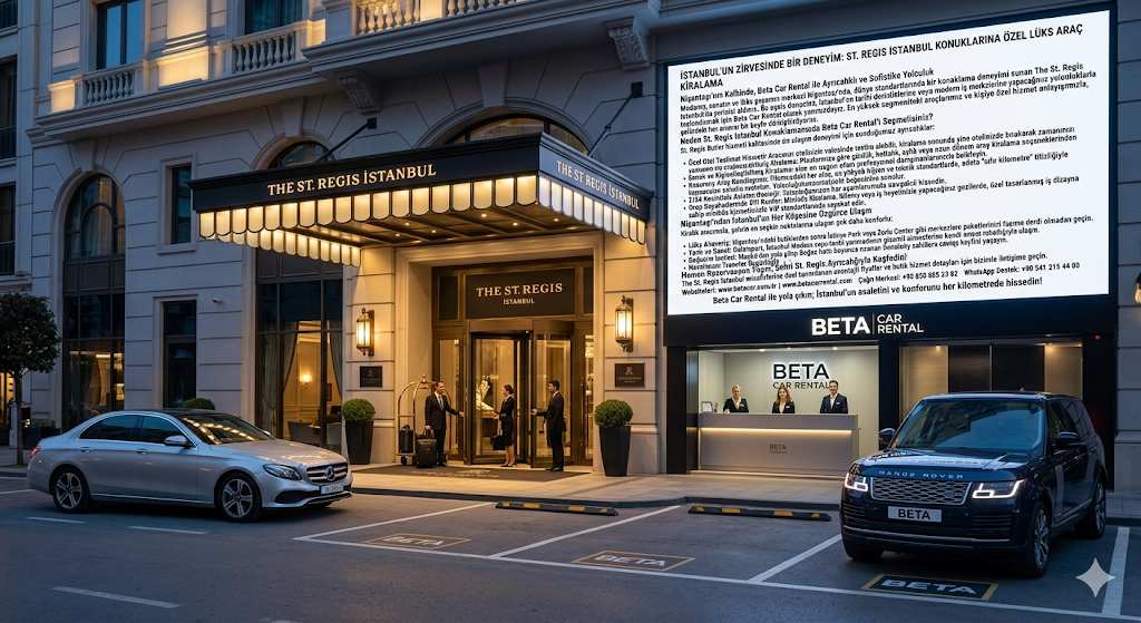 ISTANBUL UN ZIRVESINDE BIR DENEYIM ST. REGIS ISTANBUL KONUKLARINA OZEL LUKS ARAÇ KIRALAMA