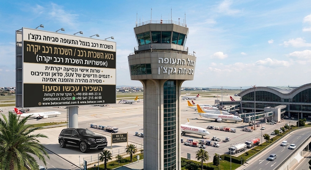 השכרת רכב יוקרה בשדה התעופה סביחה גקצ’ן עם פיקדון מזומן ותשלום במזומן BETA CAR RENTAL