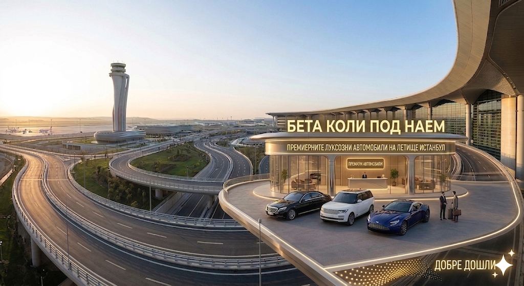 ЛУΚСОЗНИ КОЛИ ПОД НАЕМ НА ЛΕΤИЩΕ ИСТАНБУЛ С ВНОСКА В БРОИ И ПЛАЩАНЕ В БРОИ BETA CAR RENTAL
