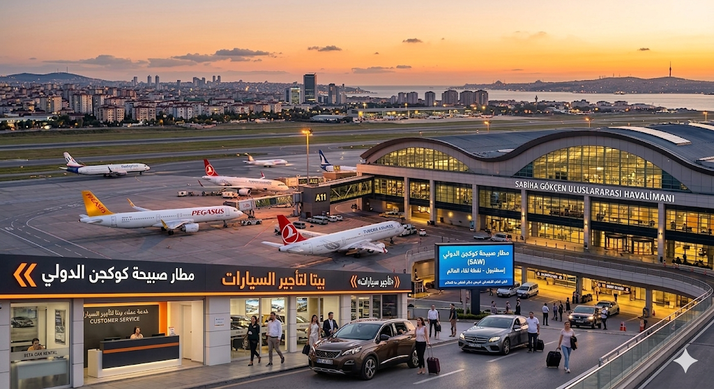 تأجير السيارات في مطار صبيحة كوكجن: رحلة متميزة مع بيتا لتأجير السيارات شركة بيتا لتأجير السيارات