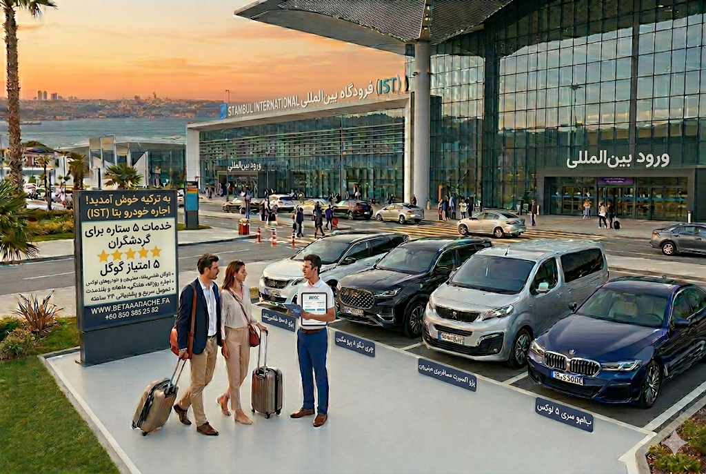 اجاره خودرو در فرودگاه استانبول: تجربه‌ای ۵ ستاره با بتا کار رنتال Beta Car Rental