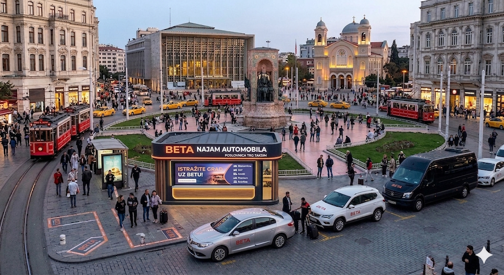 NAJAM VOZILA TAKSIM TRG: REZERVIRAJTE NAJJEFTINIJI RENT A CAR U BEYOGLU UZ BETA CAR RENTAL!